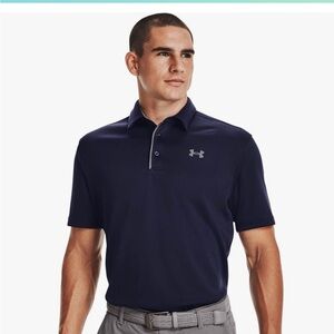 New Under Armour Men's Navy Tech Gear Polo Shirt